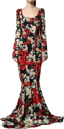 Dolce & Gabbana Lange Avondjurk - Dames - Avondkleed - Veelkleurig - 2XS - Kleedjes