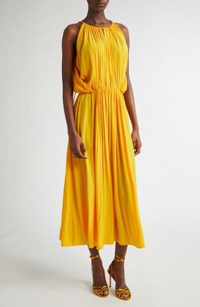 A.L.C. Meredith Pleated Sleeveless Dress in Mango at Nordstrom, Size Xx-Small