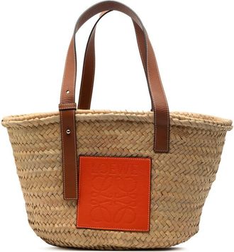 Loewe Pre-owned Loewe Large Raffia Anagram Basket Tote Ladies W12Y25J9GTU5SN0U