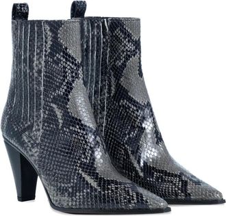 Roberto Festa Milano Nova python-print ankle boots - Grey