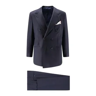 Kiton Heren, Pakken, Blauw, Maat: 2XL