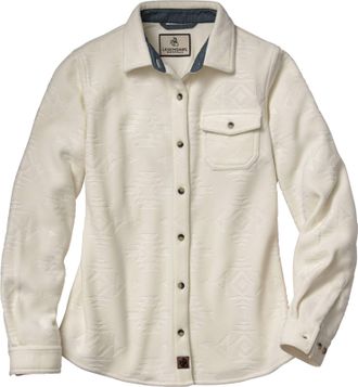 Legendary Whitetails Womens Trail Guide Fleece Button Down Shirt, Pristine, M