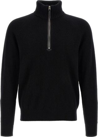 Tom Ford Black Half zip sweater