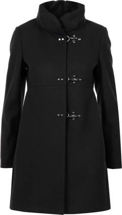 Fay Romantic Coat - Dames - Mantel - Zwart - XL - Wol - Jassen