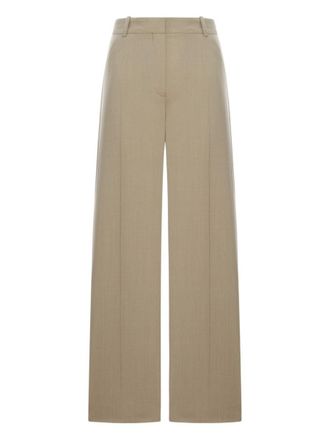 Toteme Neutrals Wide-Leg Wool-Blend Formal Pants
