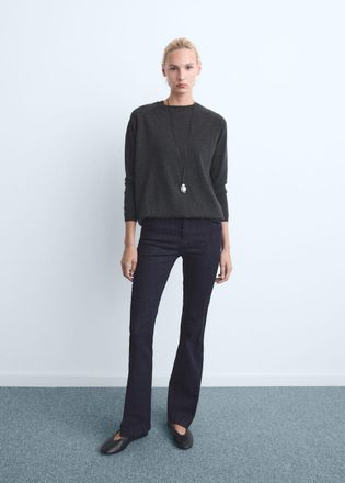 Mango Jeans flare vita media rinse wash blu - Donna - 40 - MANGO