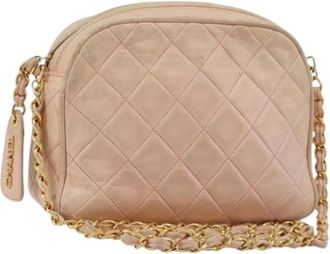 Chanel Pre-owned Vintage Shoulder Bag - Dames - Vintage Schoudertas - Beige - ONE Size - Leer - Vintage