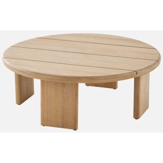 Sweeek Tavolino da giardino rotondo in legno di acacia, 70cm