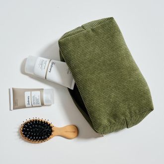 Urban Expression Cordially Yours - Corduroy Cosmetic & Travel Organizer Pouch in Sage at Nordstrom