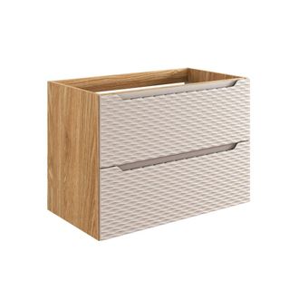 Petits Meubles Mueble bajo lavabo 80cm paneles de melamina y de mdf beige y madera