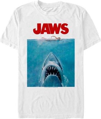 Jaws Mens Jaws Oversized Movie Poster Graphic T-Shirt in White at Nordstrom, Size Xxx-Large