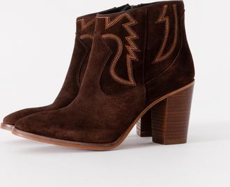 Kanna Womens Adele Ankle Boots in Dark Brown Suede - Size UK 6