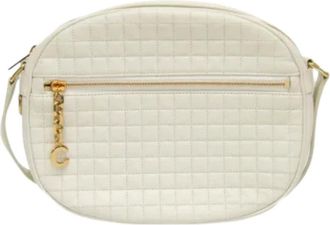 Celine Pre-owned Shoulder Bags, female, White, Size: ONE SIZE Pre-owned Leather celine-bags