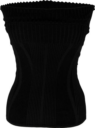 Jacquemus Le Papier La Maille Lucca Tube Top in Black Polyester