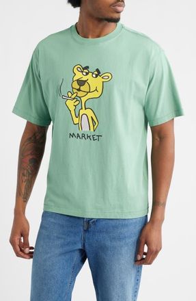 Market Yellow Panther Graphic T-Shirt in Green at Nordstrom, Size Xx-Large