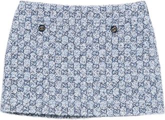 Gucci Short Skirt - Dames - Korte rokken - Blauw - M - Leer - Rokken