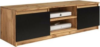 Mirjan24 Mobilier1 - Mueble Tv Sarasota 139, Roble Wotan + Grafito, N&uacute;mero De Puertas: 0, N&uacute;mero De Cajones: 0, 120x36x38cm