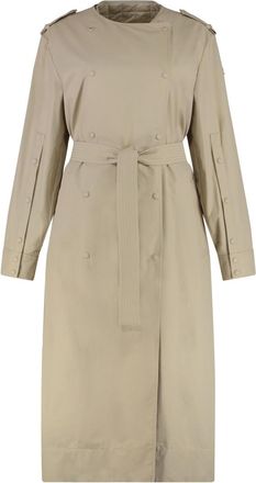 Moncler Beige Round Neck Trench Coat