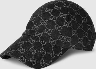 Gucci GG Cotton Denim Baseball Hat, Black