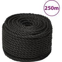 OEM Cuerda De Trabajo Negra, 10 Mm, 250 M, Polipropileno - Crezuo