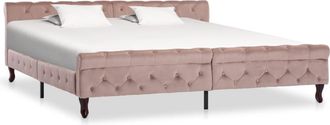vidaXL Vidaxl - Estructura De Cama Sin Colch&oacute;n Terciopelo Rosa 200x200 Cm