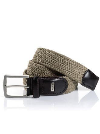 Monti Flechtg&uuml;rtel MONTI HAMBURG, Herren, Gr. 100, beige, Materialmix, G&uuml;rtel Flechtg&uuml;rtel, 3,5 cm breit, Elastischer Flechtg&uuml;rtel, Casual-Business-Sportiv