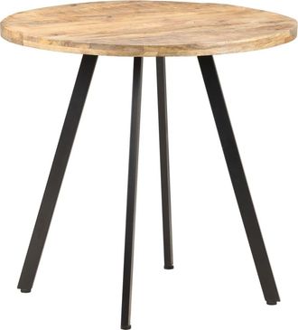 vidaXL Vidaxl - Mesa De Comedor De Madera De Mango Rugosa 80 Cm
