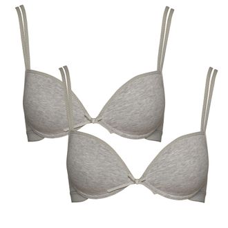 Boobs & Bloomers Anny 2er Pack, mit Schale, mit Schleife, mit B&uuml;gel, verstellbare Tr&auml;ger, Baumwollmix