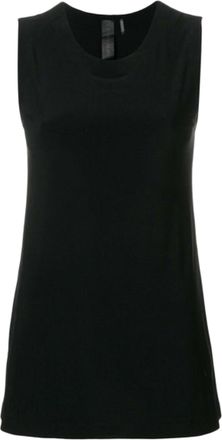 Norma Kamali Sleeveless Jersey Top With Boat Neckline And Straight Hem