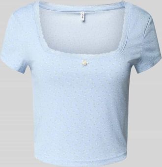 Only Regular Fit T-Shirt in Rippoptik Modell LEMONE in Hellblau, Gr&ouml;&szlig;e XS