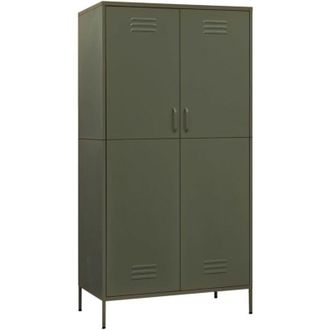 vidaXL Armario De Acero Verde Oliva 90x50x180 Cm Vidaxl