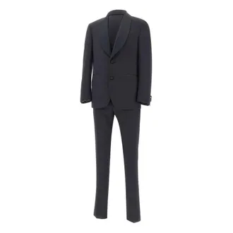 Corneliani Code Three-Piece Suit - male - Corneliani - Single Breasted Suits - Black - 2XL - Suits