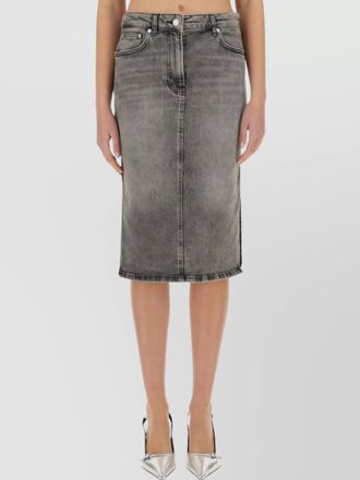 Moschino slim fit denim skirt pockets