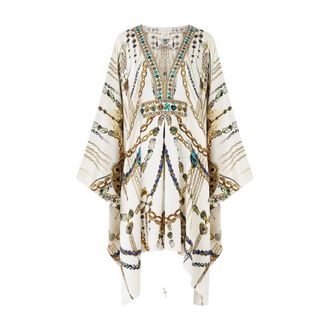 Camilla Dames, Blouses & Shirts, Wit, Maat: ONE Size Zijde