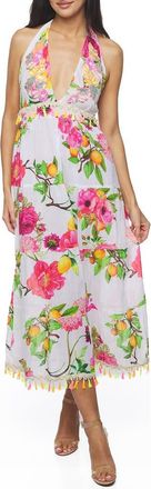 Ranee&rsquo;s Halter Cotton Maxi Dress in White at Nordstrom Rack