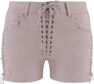 Ludovic de Saint Sernin Double Lace-Up Shorts - Dames - Bermuda - Roze - W28 - Katoen - Korte Broeken
