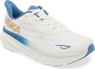 Hoka One One Clifton 9 Running Shoe in Frost /Gold at Nordstrom Rack, Size 12