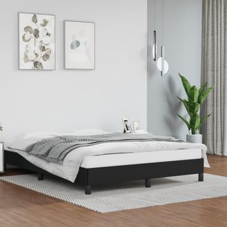 vidaXL Vidaxl - Estructura De Cama Sin Colch&oacute;n Cuero Sint&eacute;tico Negro 140x200 Cm