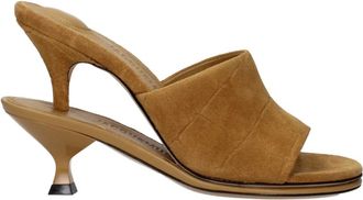 Jacquemus Stiletto Hak Sandalen - Dames - Muiltjes - Bruin - 37 EU - Leer - Schoenen