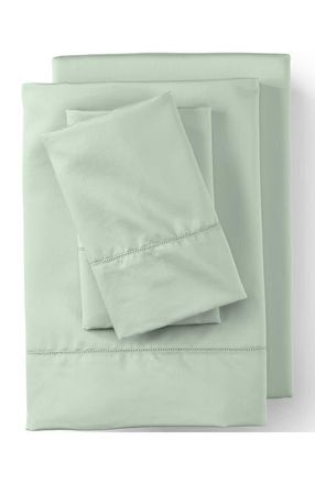 Lands End 700 Thread Count Luxe Sateen Egyptian Cotton No Iron Bed Sheet Set in Soft Sage at Nordstrom, Size California King