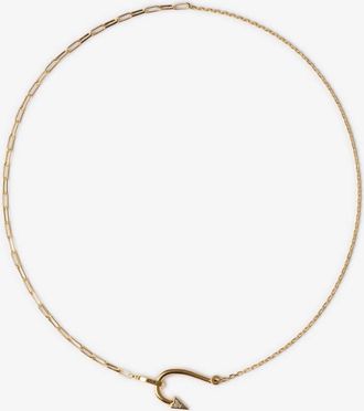Burberry Gold-plated Hook Pave Necklace