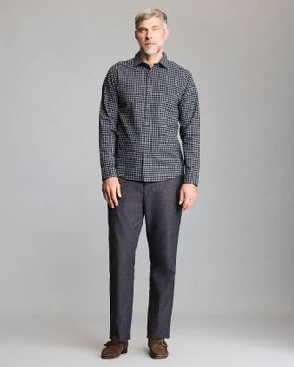 Billy Reid Check Sport Button Down Shirt In Navy