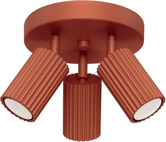 Sollux Lighting Design Deckenlampe Karbon 3-Flammig (rund), Ockerrot