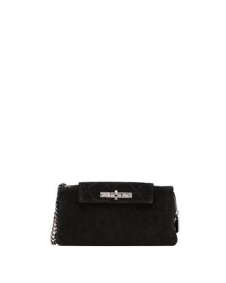 Hammitt Hammitt Charlotte Noir Diamond Suede Gunmetal Sml