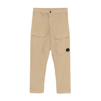 C.P. Company Slim-fit Trousers, male, Beige, Size: 3XL Lens Detail Cargo Pants