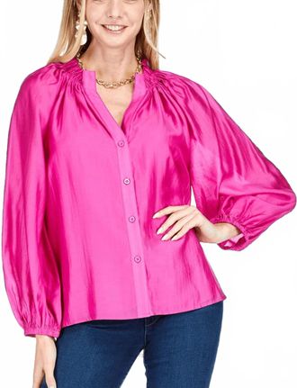 Jade Yoga Cerise Top In Hot Pink