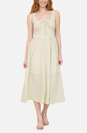Blu Pepper Sleeveless Midi Dress in Light Olive at Nordstrom Rack, Size Medium