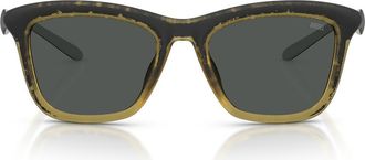Diesel DL3008U 53mm Square Sunglasses in Yellow Barr Metallic /Grey at Nordstrom