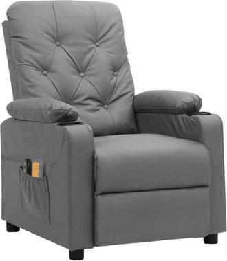 vidaXL Vidaxl - Sill&oacute;n De Masaje El&eacute;ctrico Cuero Sint&eacute;tico Gris