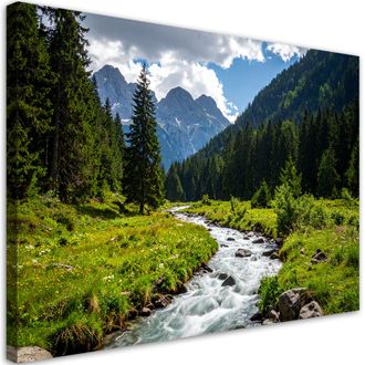 Feeby Impresi&oacute;n De Imagen, Paisaje Monta&ntilde;oso Arroyo Naturaleza, 120x80